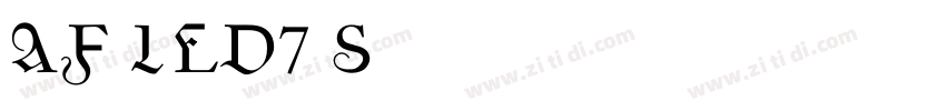 AF LED7 S字体转换